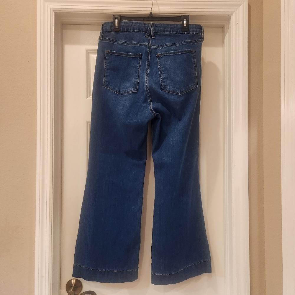 Good American High Rise Good Flare Jeans Size 34 - Picture 3 of 8